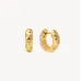 Champagne Starburst Sparkle Reversible Hoop Earrings - Hillberg & Berk