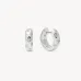 White/Silver Starburst Sparkle Reversible Hoop Earrings - Hillberg & Berk