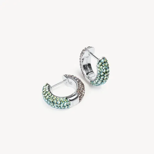 Serpentine & Lunar Reversible Sparkle Hoop Earrings (Small)- Hillberg & Berk