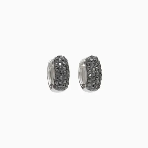 Hematite Sparkle Hoops - Mini - Hillberg & Berk