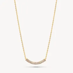 Soft Gold Sparkle Bar Necklace - Hillberg & Berk