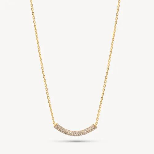 Soft Gold Sparkle Bar Necklace - Hillberg & Berk