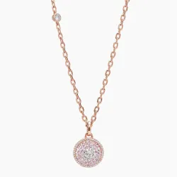 Pink Champagne Sparkle Ball™ Halo Pendant Necklace -  Hillberg & berk