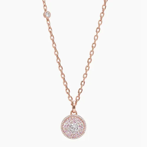 Pink Champagne Sparkle Ball™ Halo Pendant Necklace -  Hillberg & berk