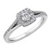 White Gold Canadian Princess Cut Diamond Ring- .30ct