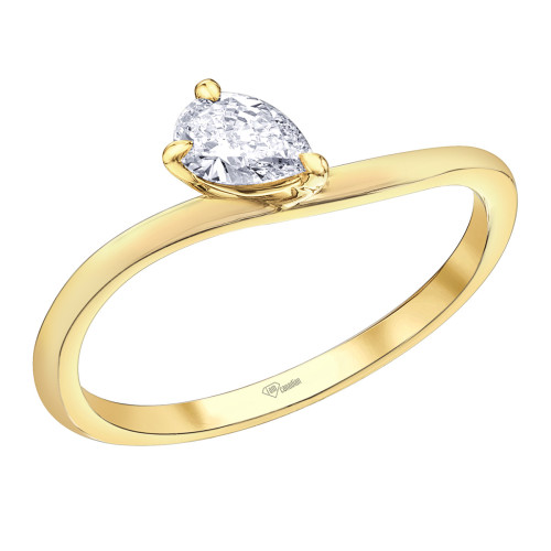 Canadian Diamond Solitaire Ring- 0.25ct Pear Shape