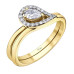 Pear Shape Halo Diamond Ring