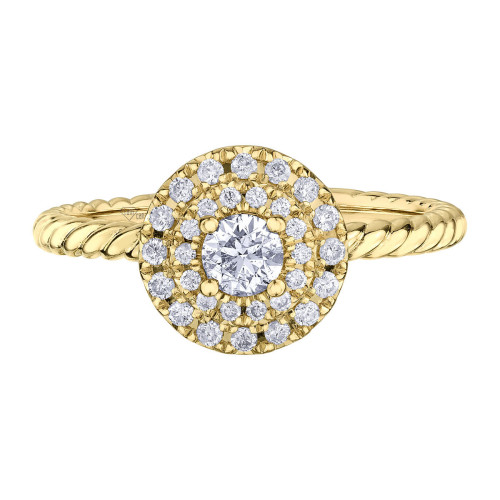 Double Halo Canadian Diamond Ring- 0.35ct TDW