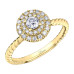 Double Halo Canadian Diamond Ring- 0.35ct TDW