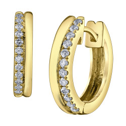 Canadian Diamond Hoop Earrings- 0.24ct TDW