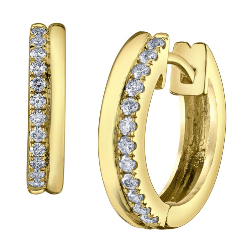 Canadian Diamond Hoop Earrings- 0.24ct TDW Canadian Diamond Hoop Earrings- 0.24ct TDW