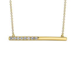 Canadian Diamond Bar Necklace- 0.24ct TDW
