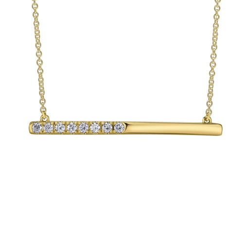 Canadian Diamond Bar Necklace- 0.24ct TDW