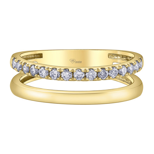 Double Band Canadian Diamond Ring- 0.32ct TDW