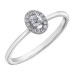 White Gold Canadian Diamond Ring with Halo- .15ct