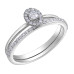 White Gold Canadian Diamond Ring with Halo- .15ct