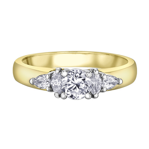 Yellow and White Gold Canadian Diamond Ring- .69ct