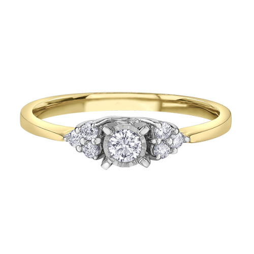 Yellow & White Gold Canadian Diamond Ring- .17ct