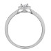 Illusion Set Diamond Ring with Halo and Side Diamonds- 0.15ct TDW