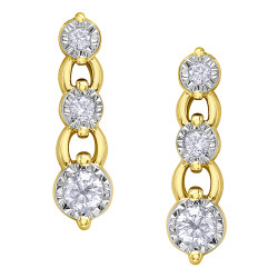 Diamond Drop Earrings- 0.23ct TDW
