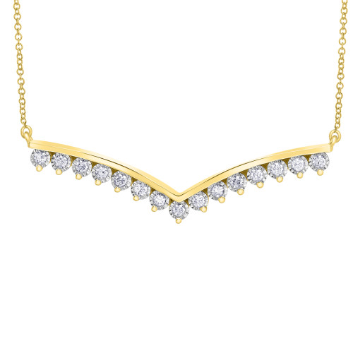 Illuminaire Double Arc Diamond Necklace- 0.50ct TDW