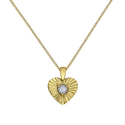 Heart-Shaped Necklace with Illusion Set Diamond- 0.04ct