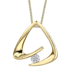 Yellow Gold Illuminaire Diamond Necklace- 0.01ct