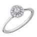 Illusion Set Diamond RIng with Halo- 0.19ct