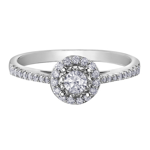 Illusion Set Diamond with Halo Ring- 0.35ct