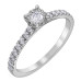 White Gold Illusion Set Diamond Ring- 0.40ct TDW