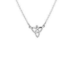 Silver Trinity Necklace- Diamond