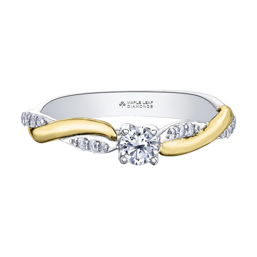 Two-Tone Canadian Diamond 18KPD Ring- .33ct TDW
