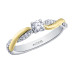 Two-Tone Canadian Diamond 18KPD Ring- .33ct TDW