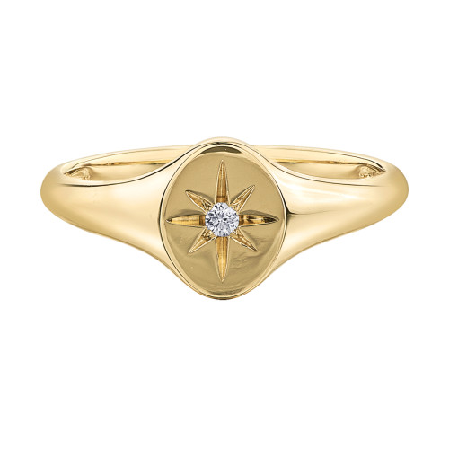 Star Set Canadian Diamond Ring- 0.02ct