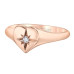 Star Set Heart Shaped Rose Gold Canadian Diamond Ring- 0.03ct