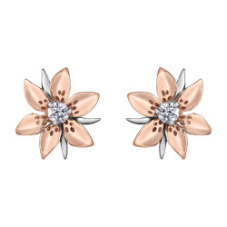 Prairie Lily Canadian Diamond Earrings- 0.13ct TDW