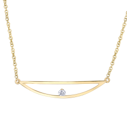 Yellow Gold Special Set Canadian Diamond Necklace- 0.04ct