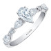 Pear Shape Canadian Diamond 18KPD Ring- 0.98ct TDW