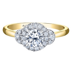 Canadian Diamond Yellow and White Gold Ring- 0.93ct TDW