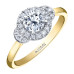 Canadian Diamond Yellow and White Gold Ring- 0.93ct TDW