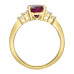 Rhodolite Garnet & Canadian Diamond Ring- 0.11ct TDW