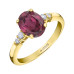 Rhodolite Garnet & Canadian Diamond Ring- 0.11ct TDW