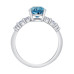 Blue Topaz and Canadian Diamond Ring- 0.25ct TDW