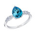 Blue Topaz and Canadian Diamond Ring- 0.25ct TDW