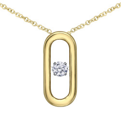 Canadian Diamond Northern Dancer Link Necklace- 0.23ct