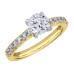 Canadian Diamond 18K Yellow and White Gold Ring- 0.82ct TDW