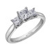 Three-Stone Princess Cut Canadian Diamond Ring- 1.05ct TDW