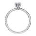 Canadian Oval Shaped Diamond 18KPD White Gold Ring- 1.01ct
