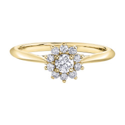 Tides of Love Canadian Diamond with Halo Ring- 0.35ct TDW