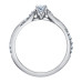 Oval Canadian Diamond 18KPD White Gold Ring- 0.45ct TDW